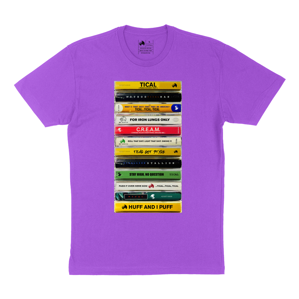 TICAL Cassette Collection T Shirt Purple