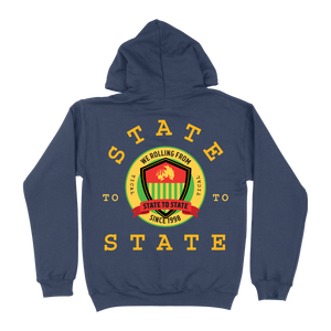 State to State Pullover Hoodie Navy