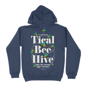 TICAL Bee Hive Pullover Hoodie Navy